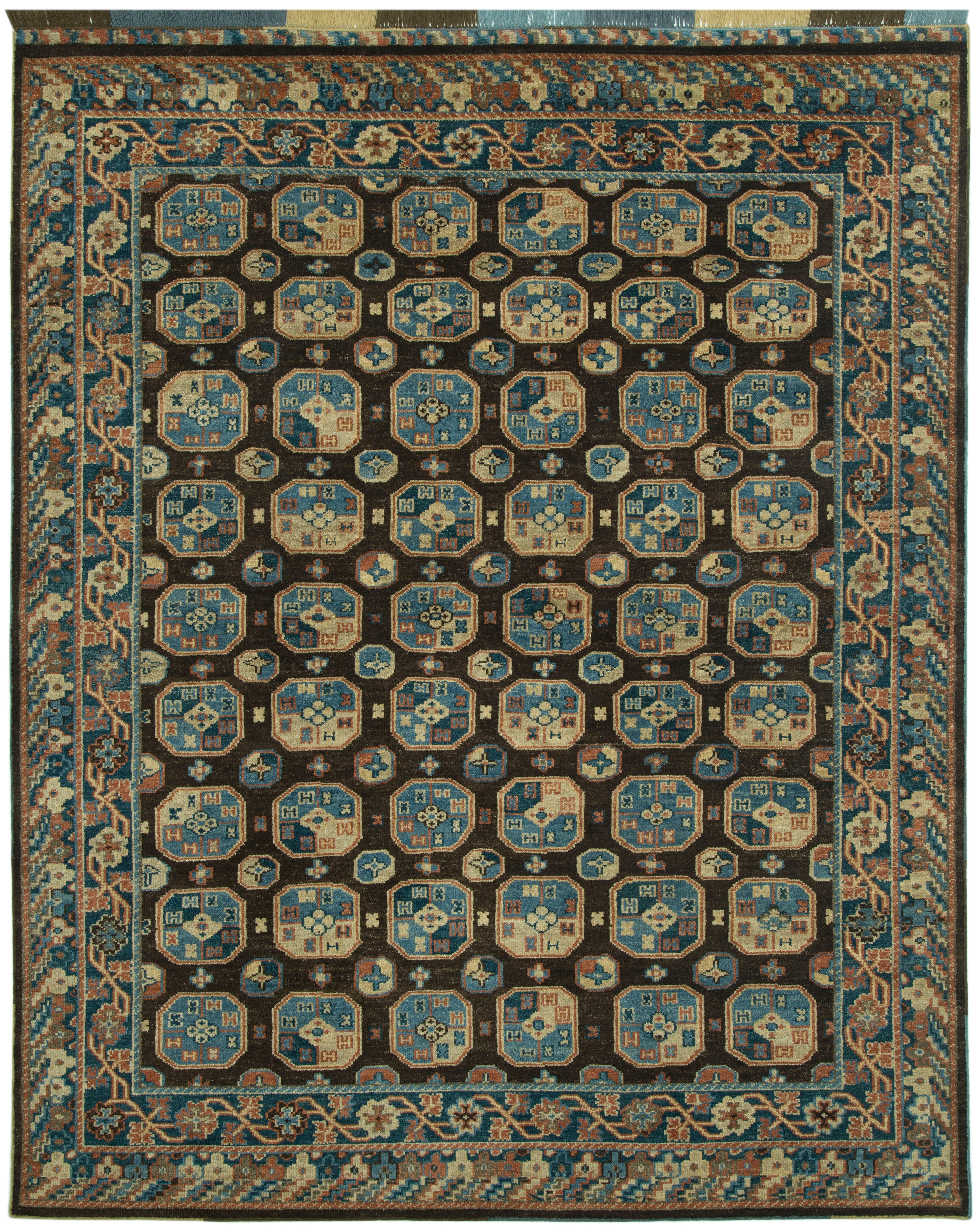 Hand Knotted/Samarkand/Charcoal Multi