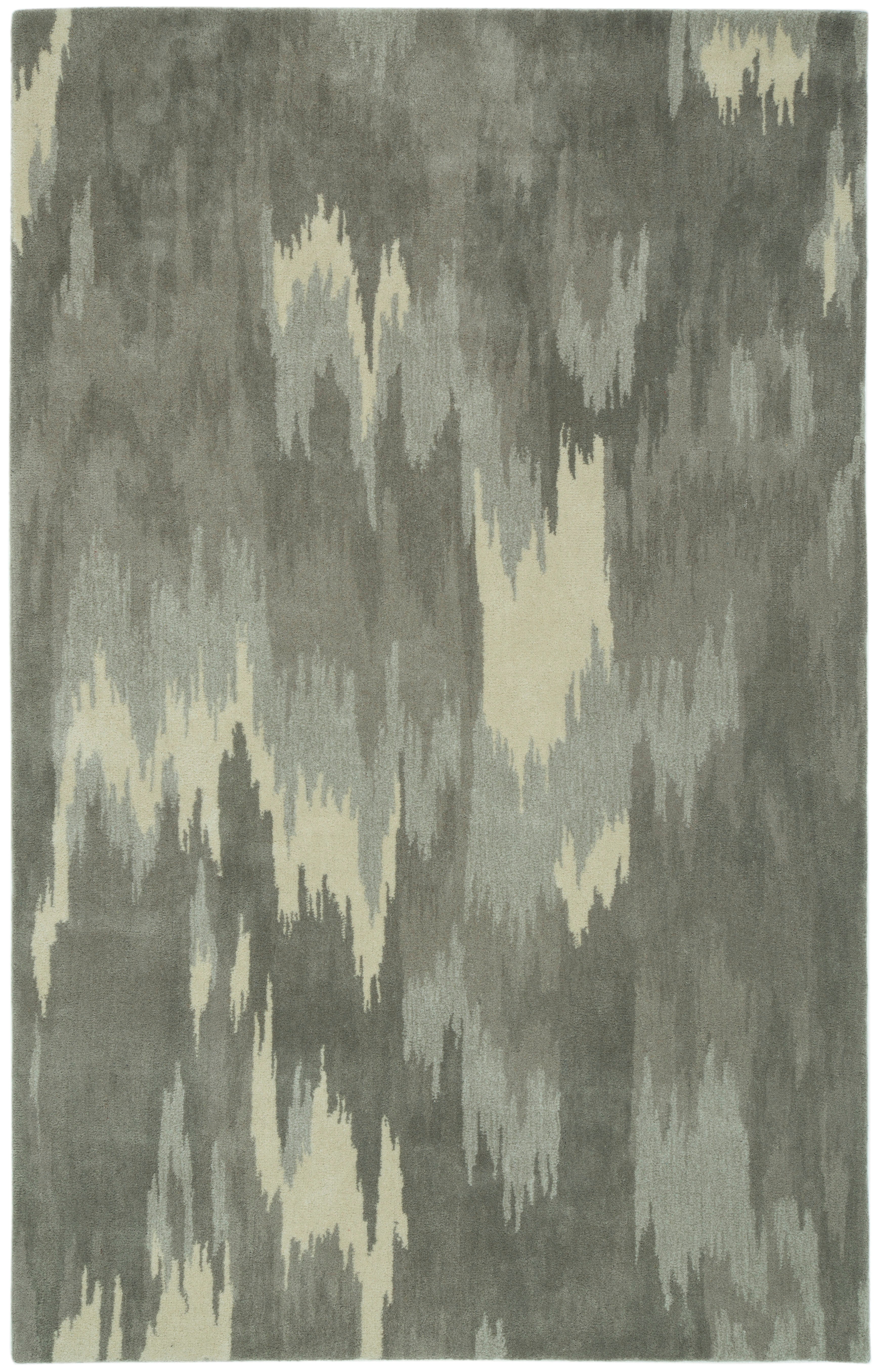 Hand Tufted/Ikat Rug/Grey