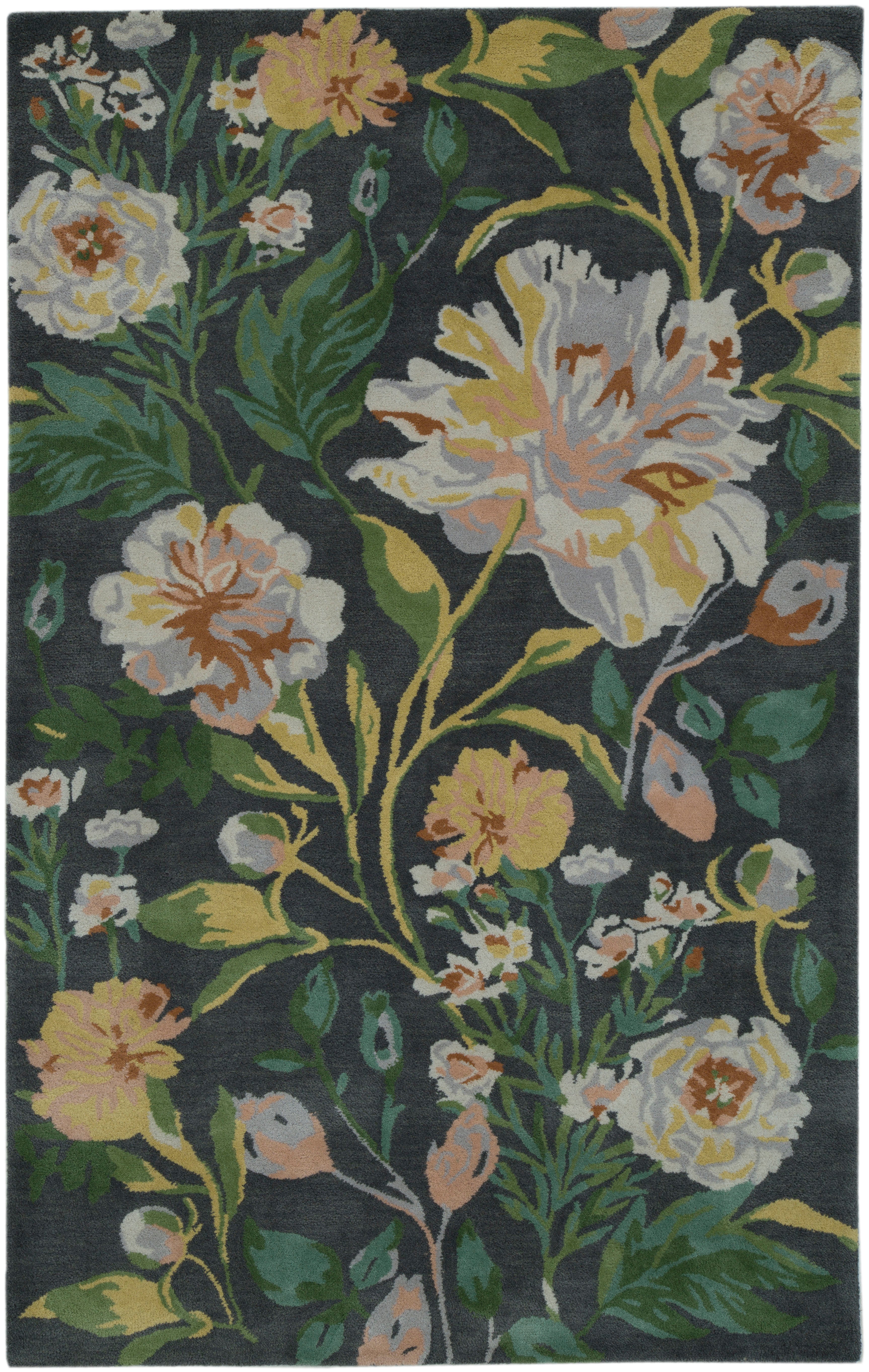 Hand Tufted/Claret/Blue