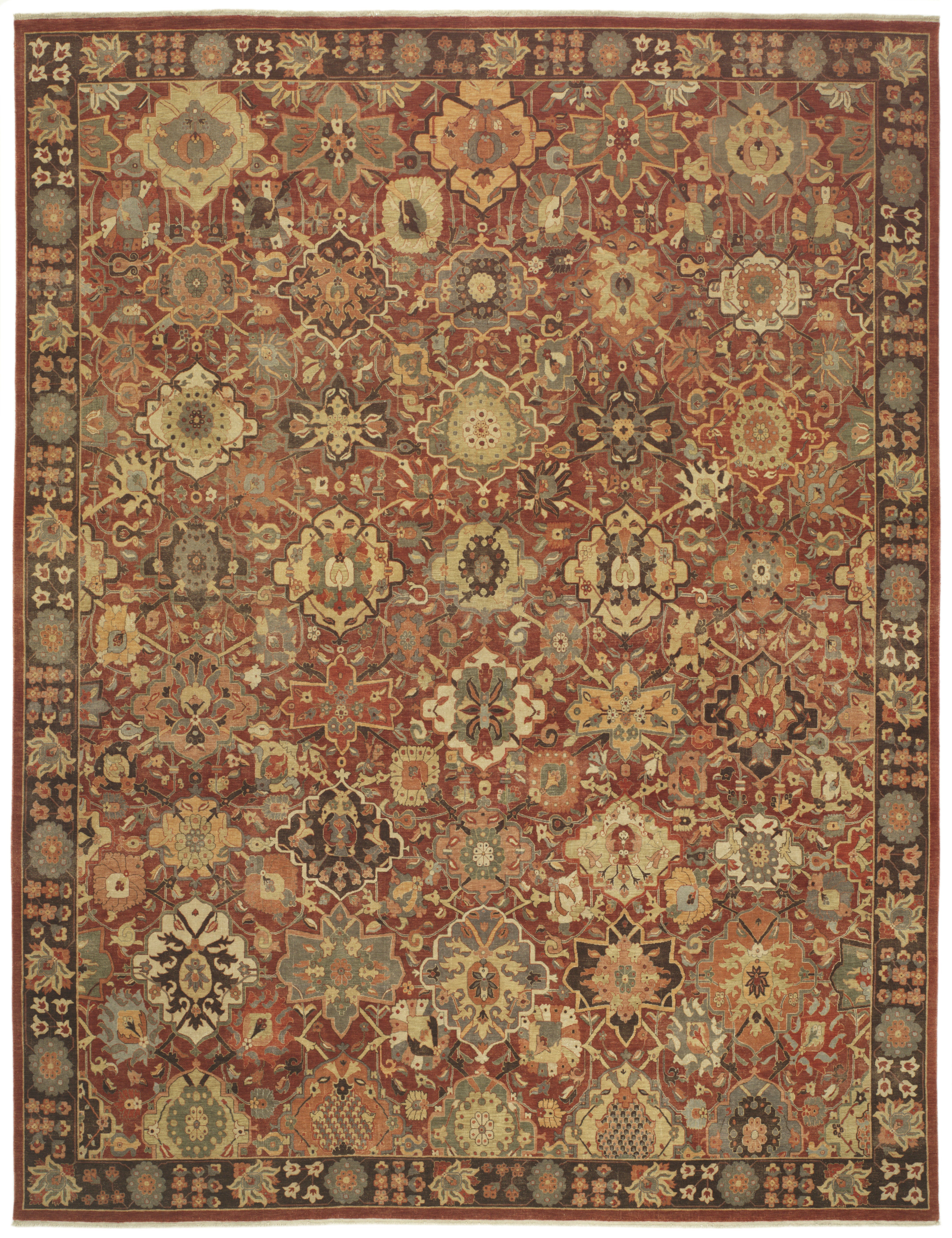 Hand Knotted/Vase/Red