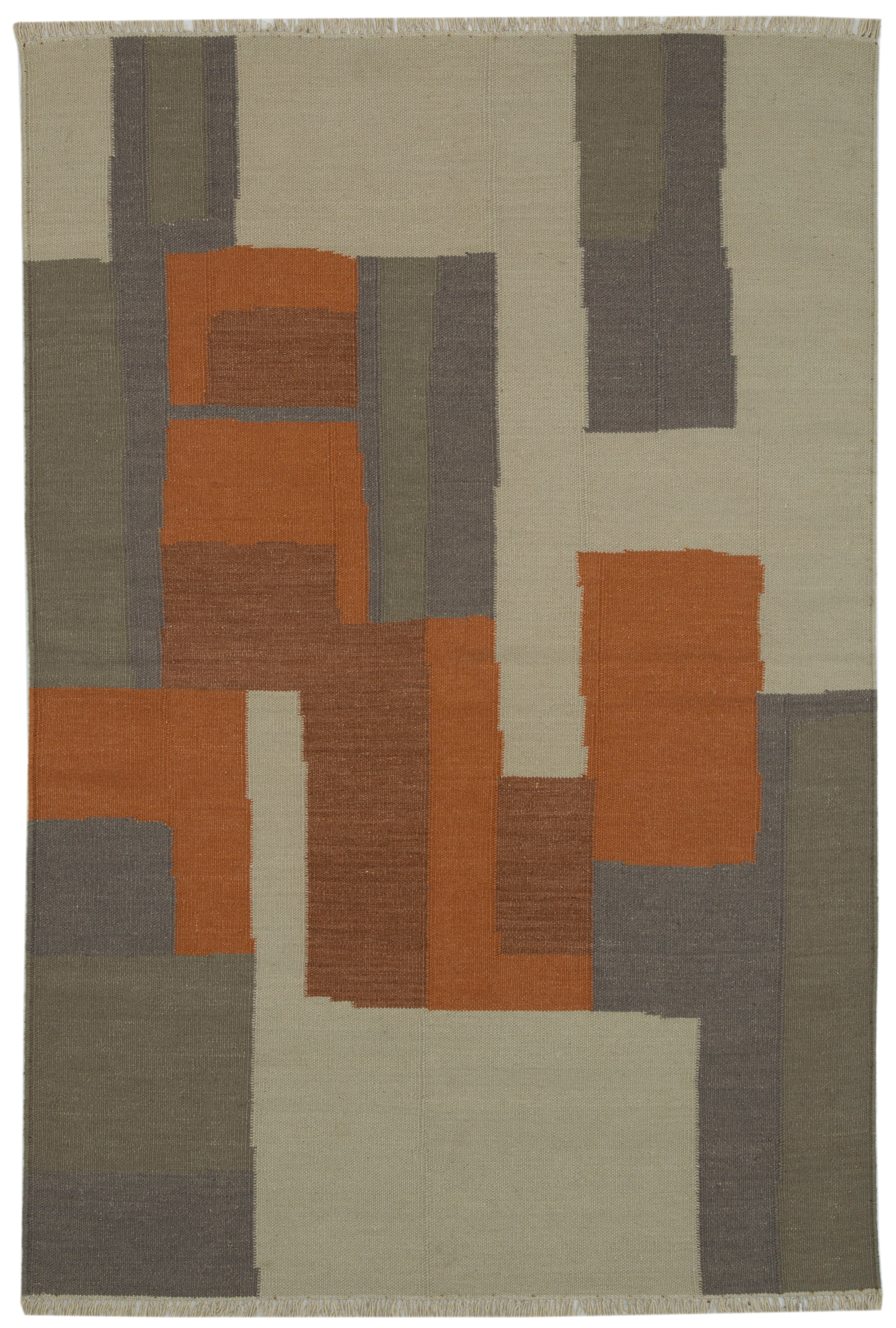 Flat Weave/Array/Grey Red