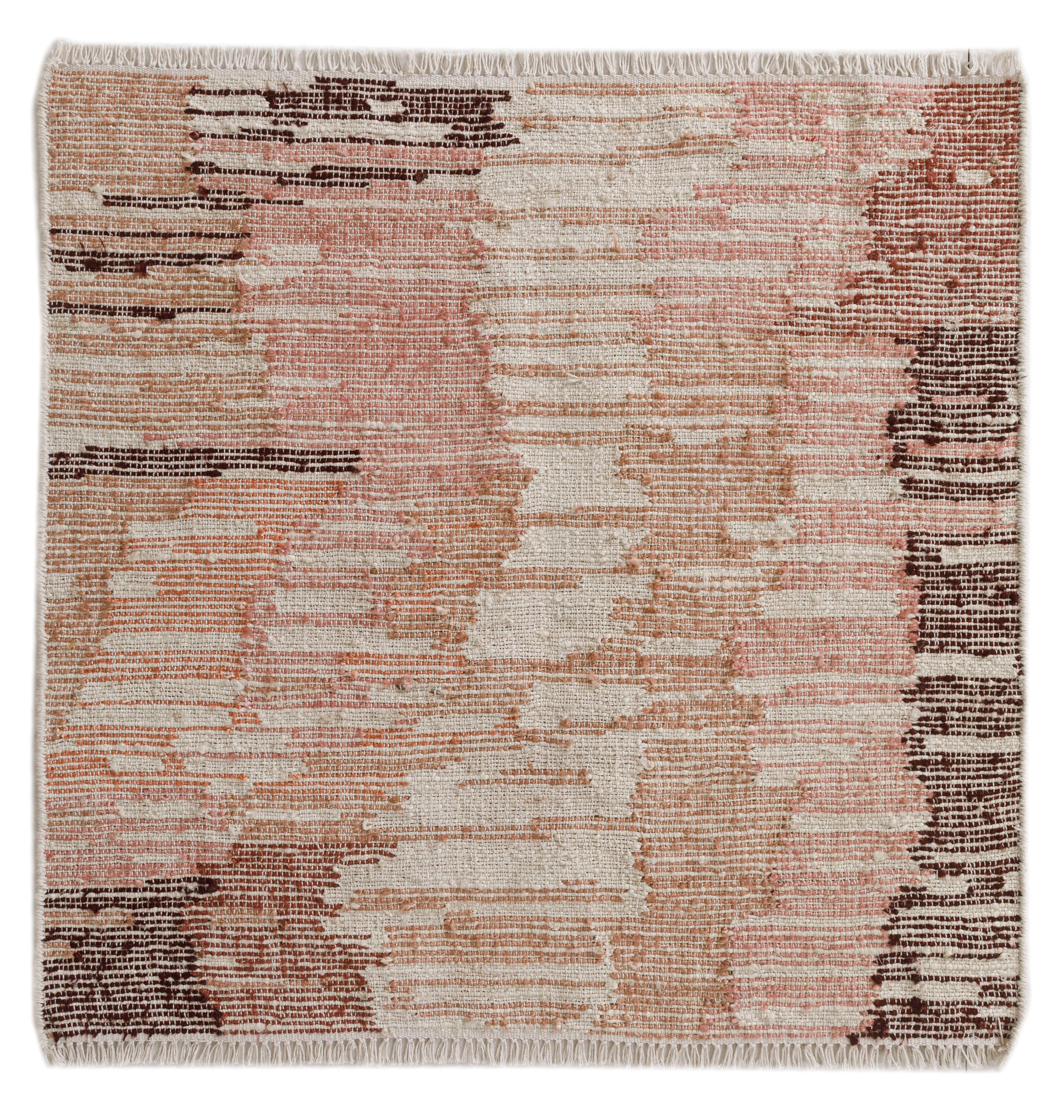 Dhurrie-Abstract Tapestry Wall Art 3-Pink