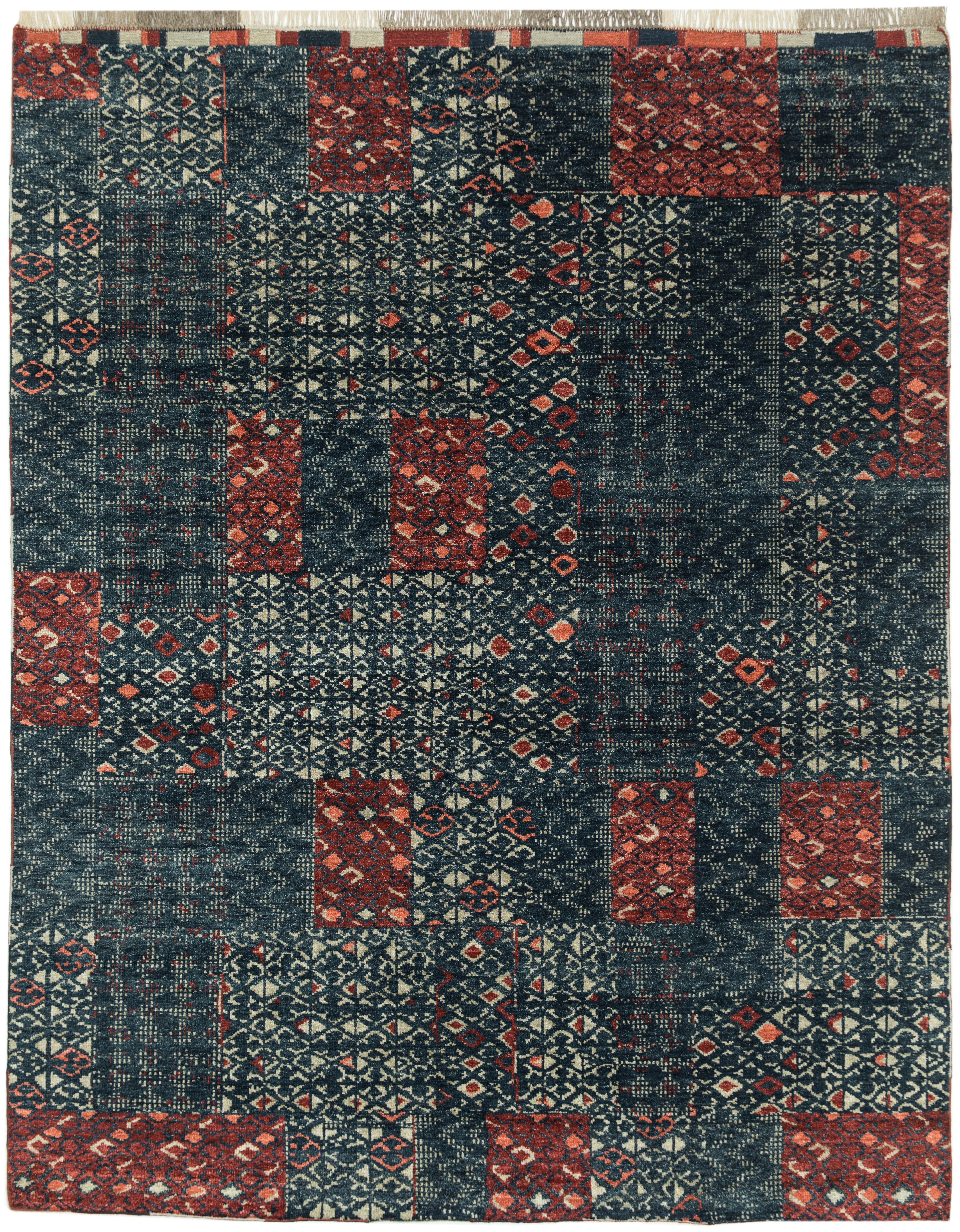 Hand Knotted/Yazd-c1/Blue