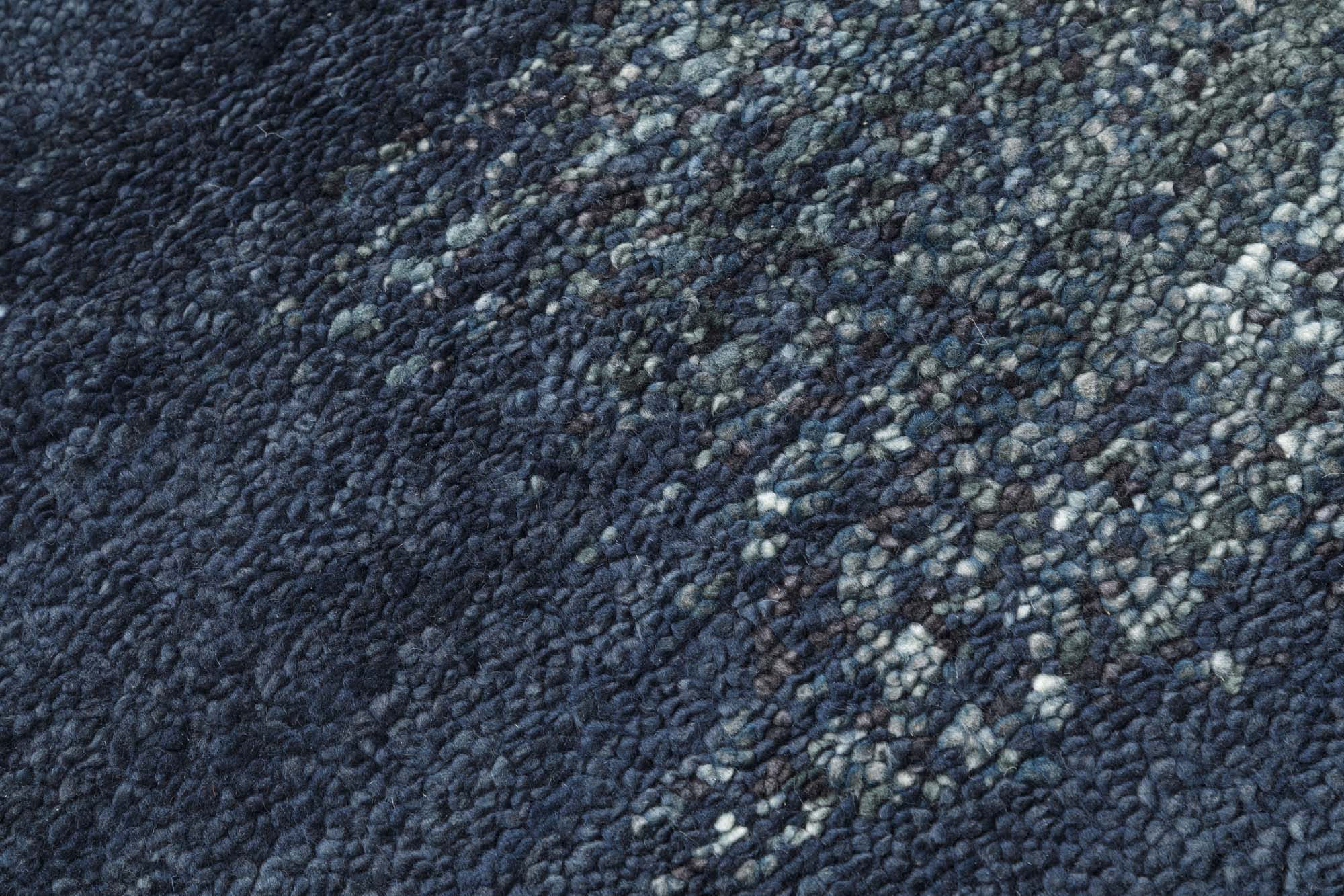 Hand Knotted/Ikat/Cross Rug/Blue