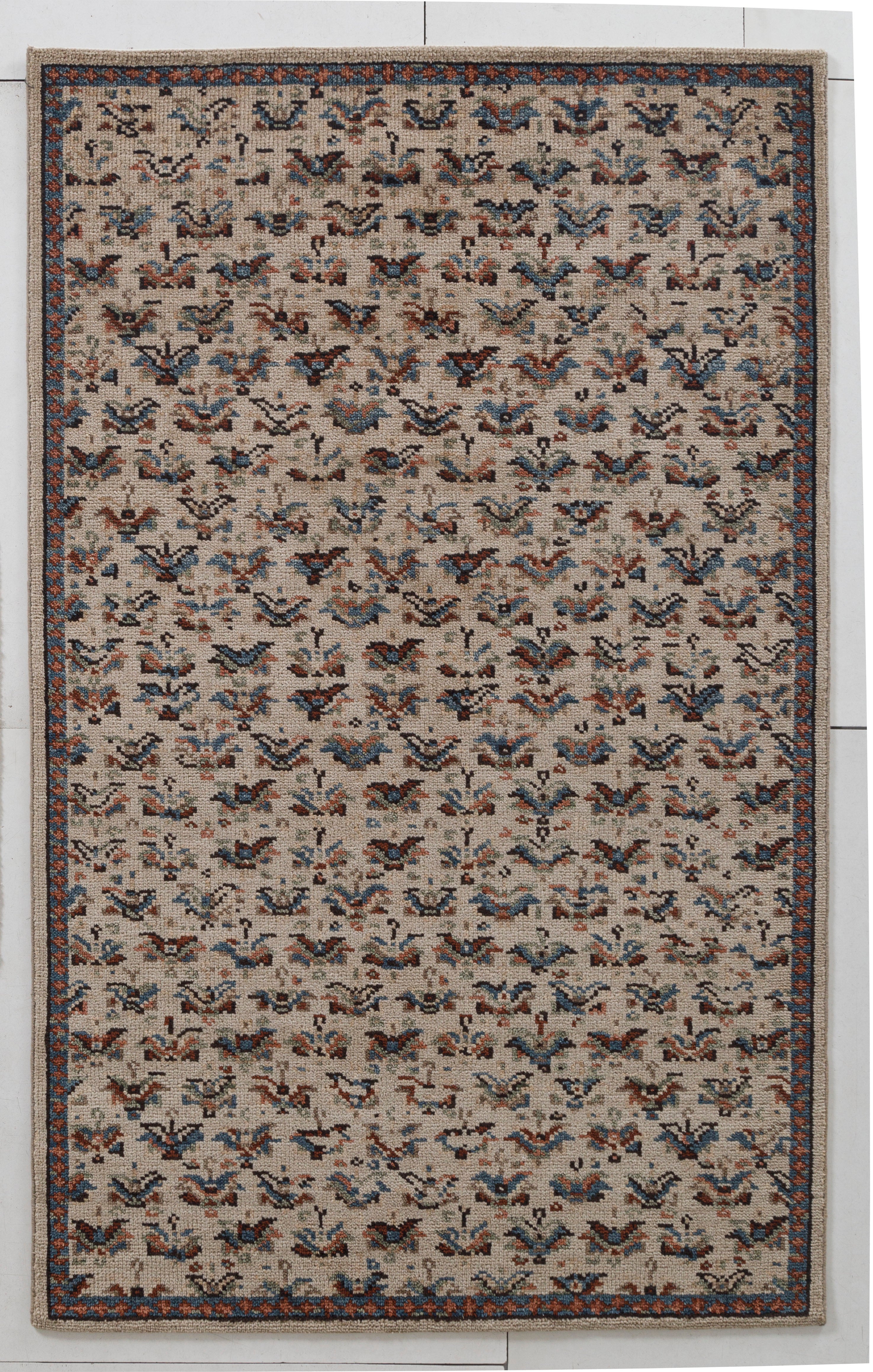 Hand Knotted/BURDS/Beige