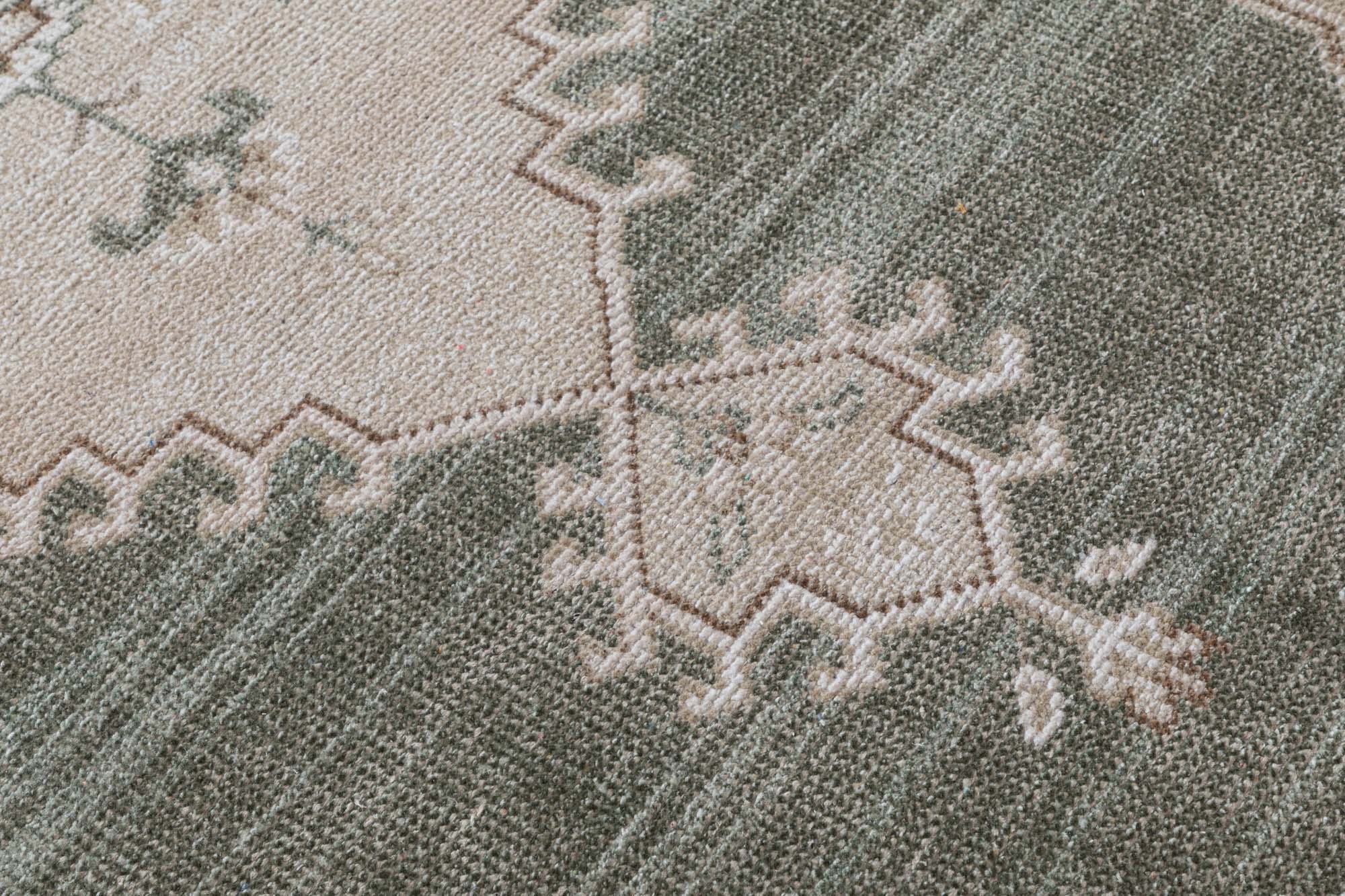 Hand Knotted/Meddalion Rug-Dsv/Green