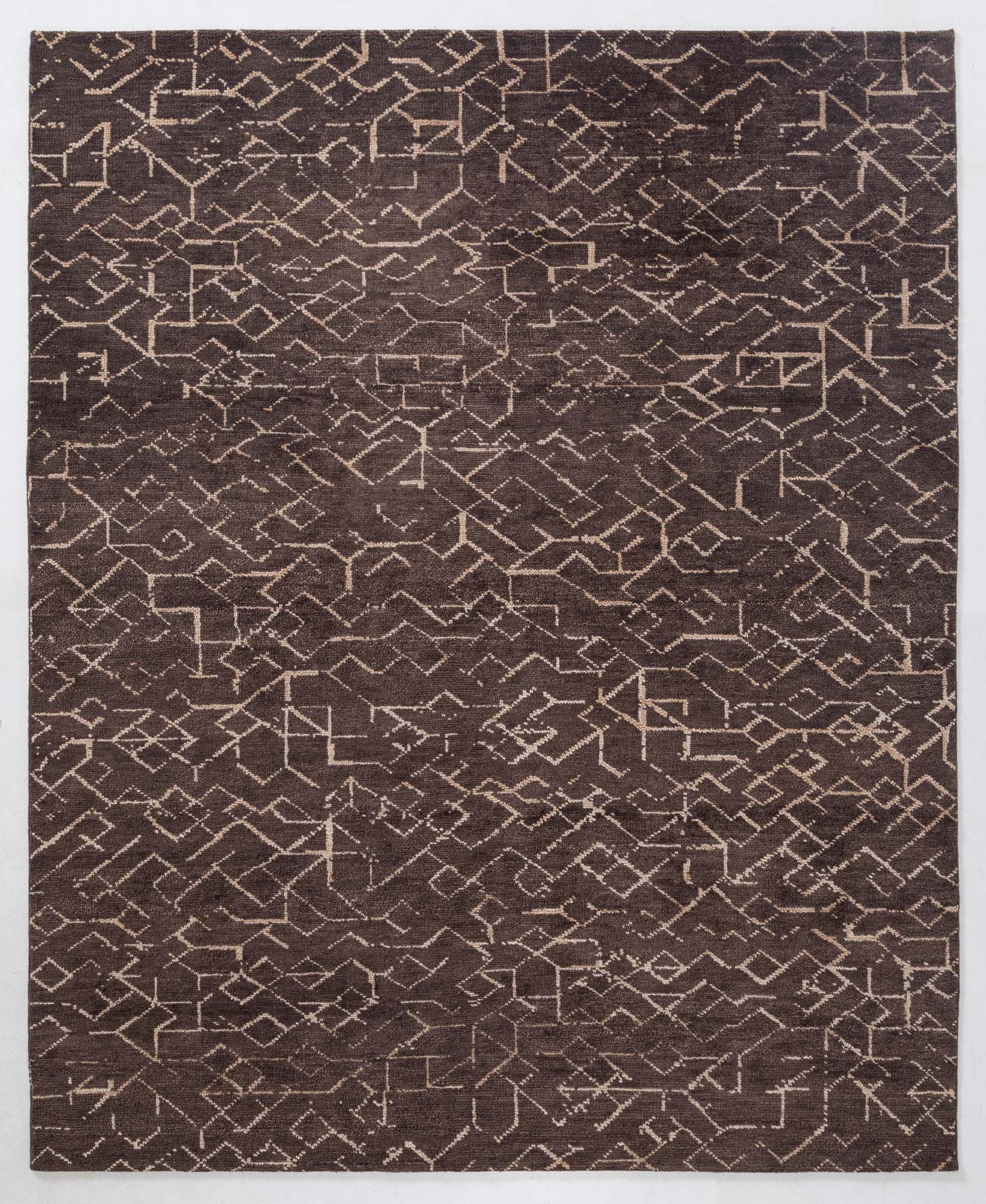 Hand Knotted/Mali/Rose Rug/Brown