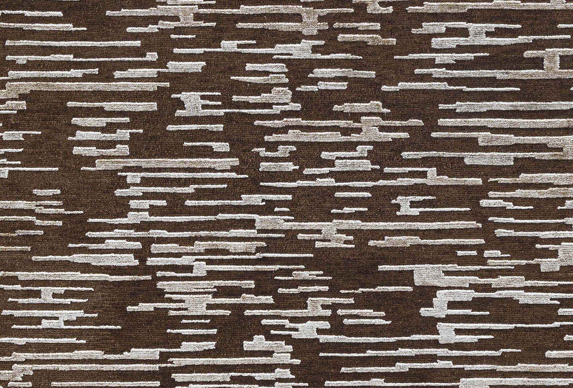 Hand Knotted/New Tibetan/Sleek/Beige Brown