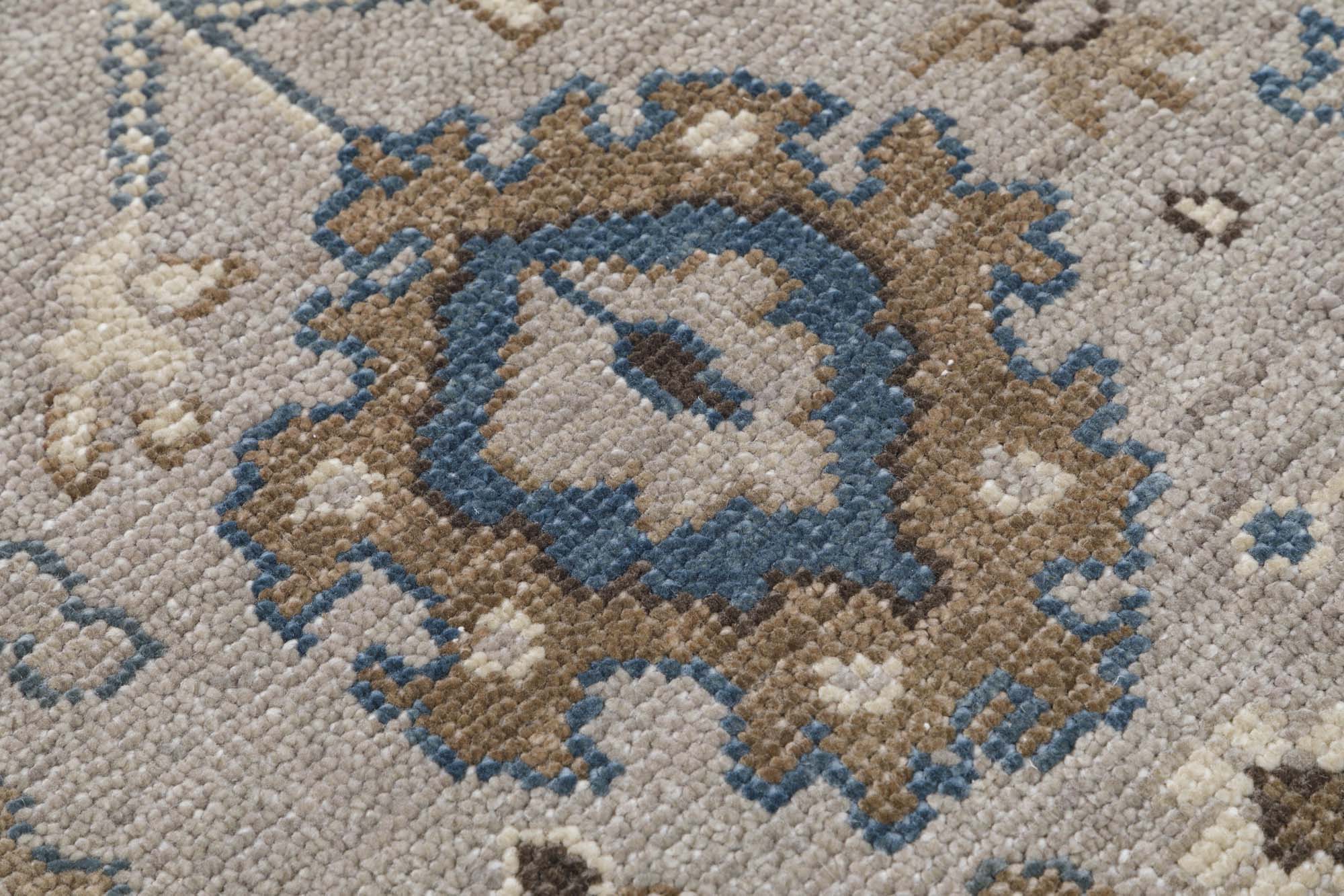 Hand Knotted/Oushak Rug-31265/Blue