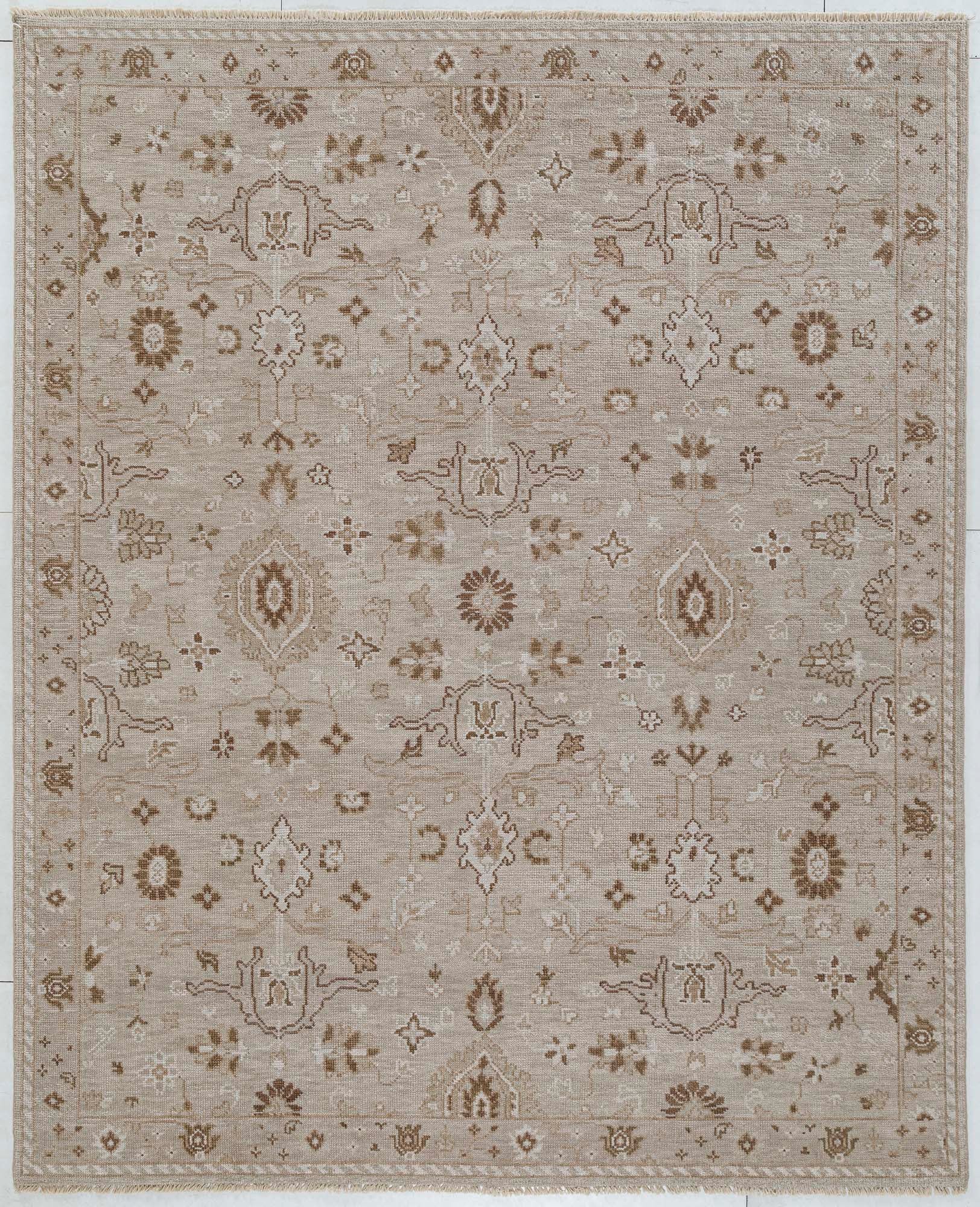 Hand Knotted/Oushak Rug F/Beige