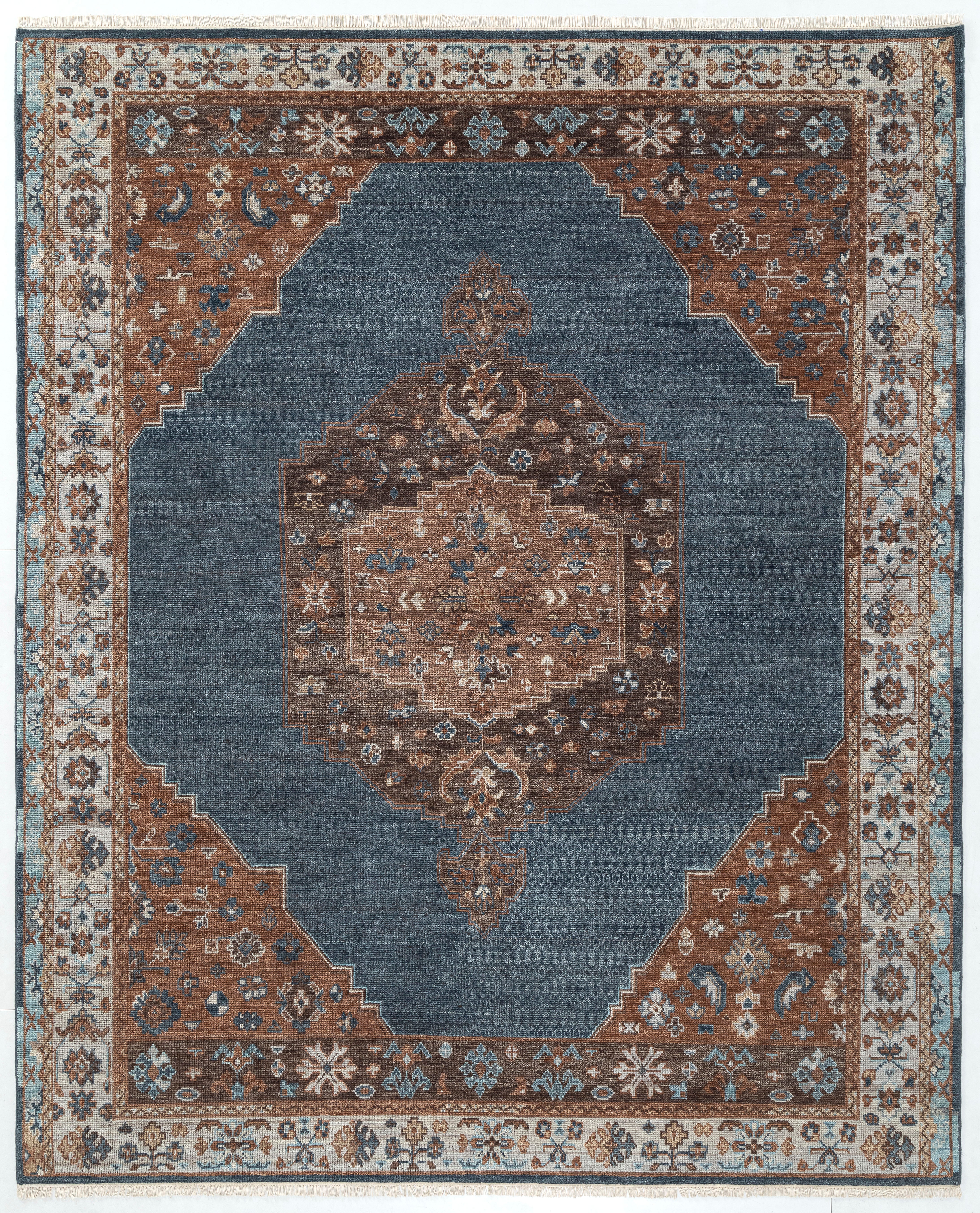 Hand Knotted/Sadia/Multi/Blue