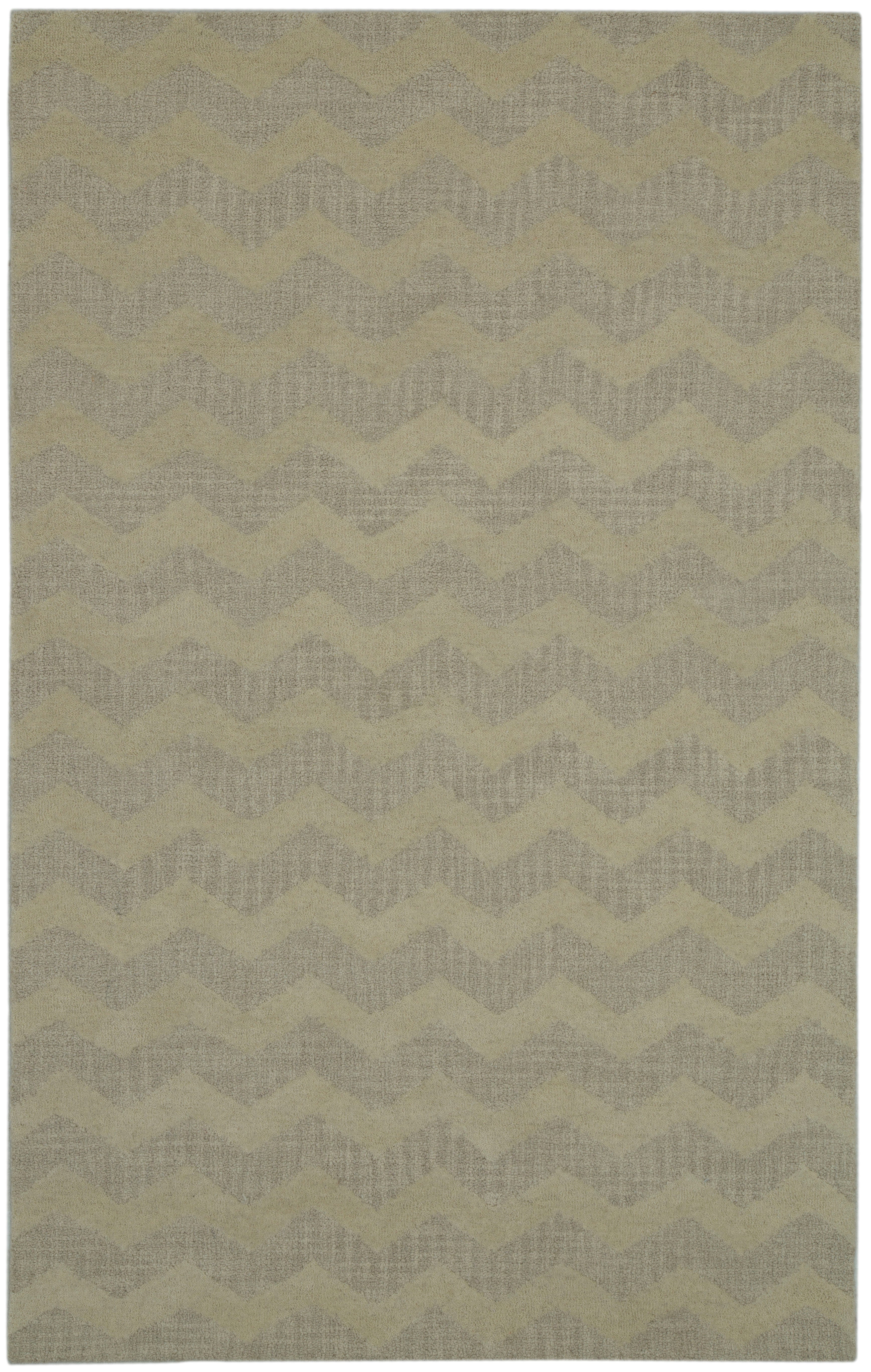 Hand Tufted/Chevrons/Yellow Brown