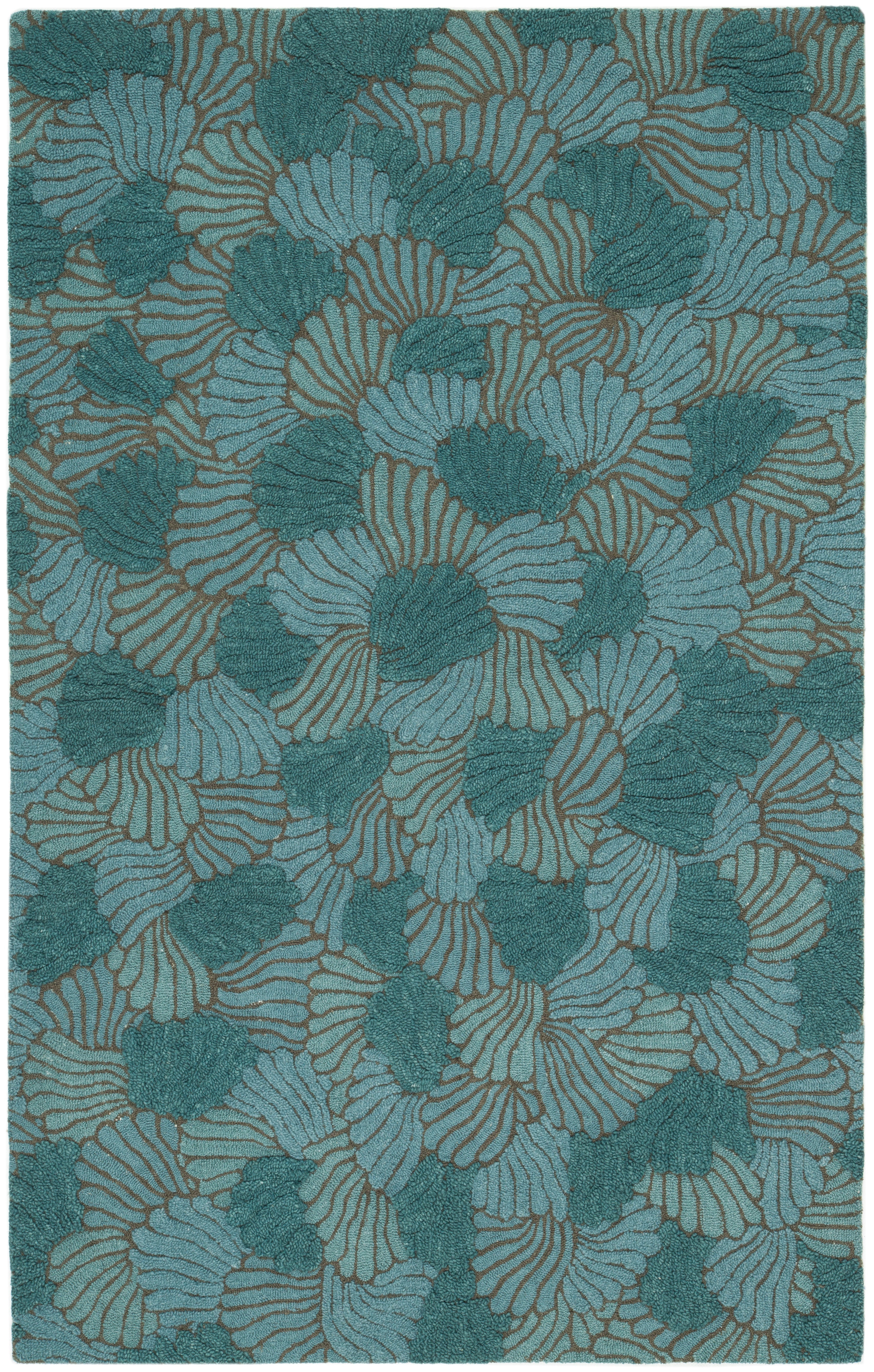 Hand Tufted/Floral-3/Blue