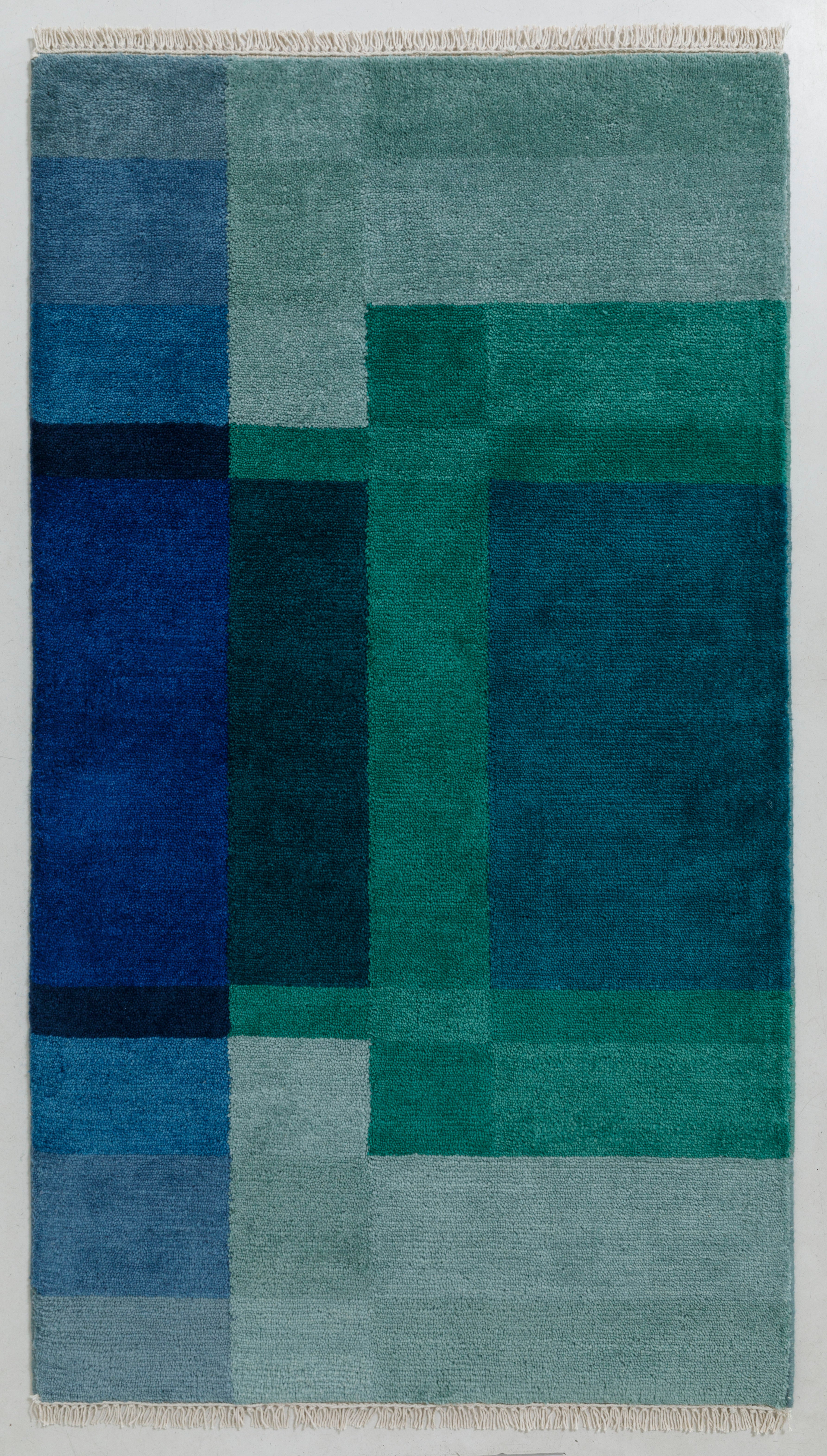 Hand Knotted/PRISMATIC RUG/Blue