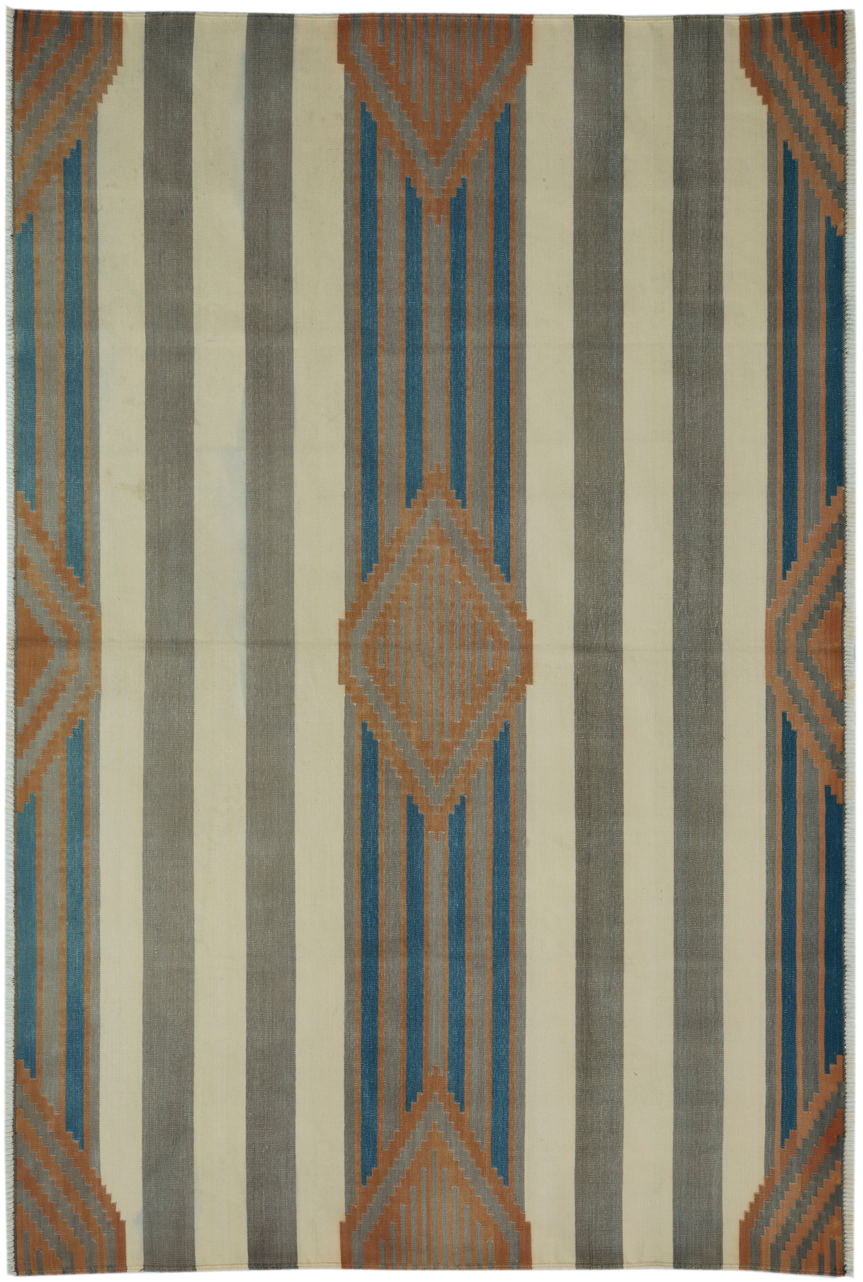 Flat Weave/Stripe/Ivory