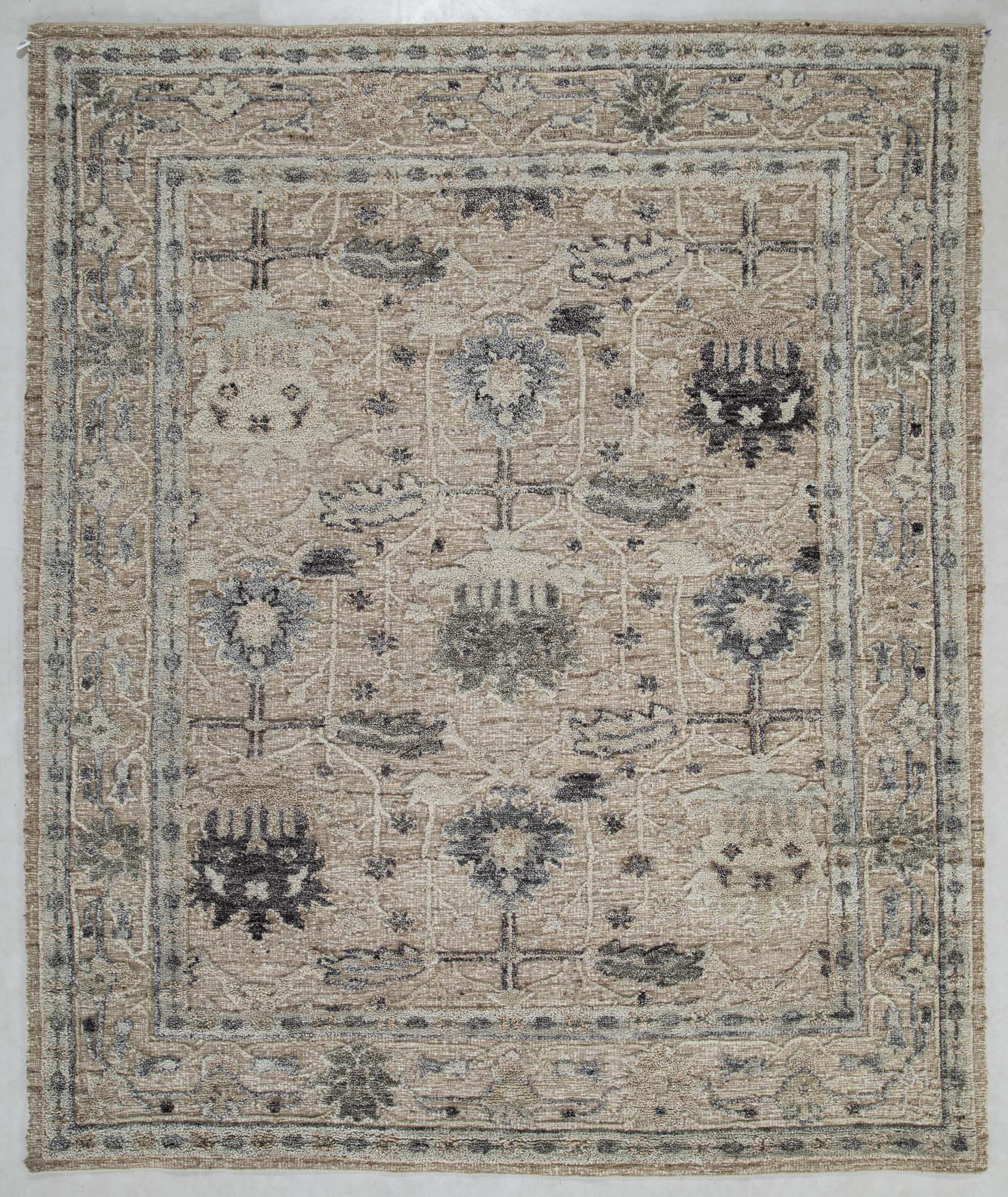 Hand Knotted/Indian Hk/Arb-6320 Cut Pile With Flat/Sage