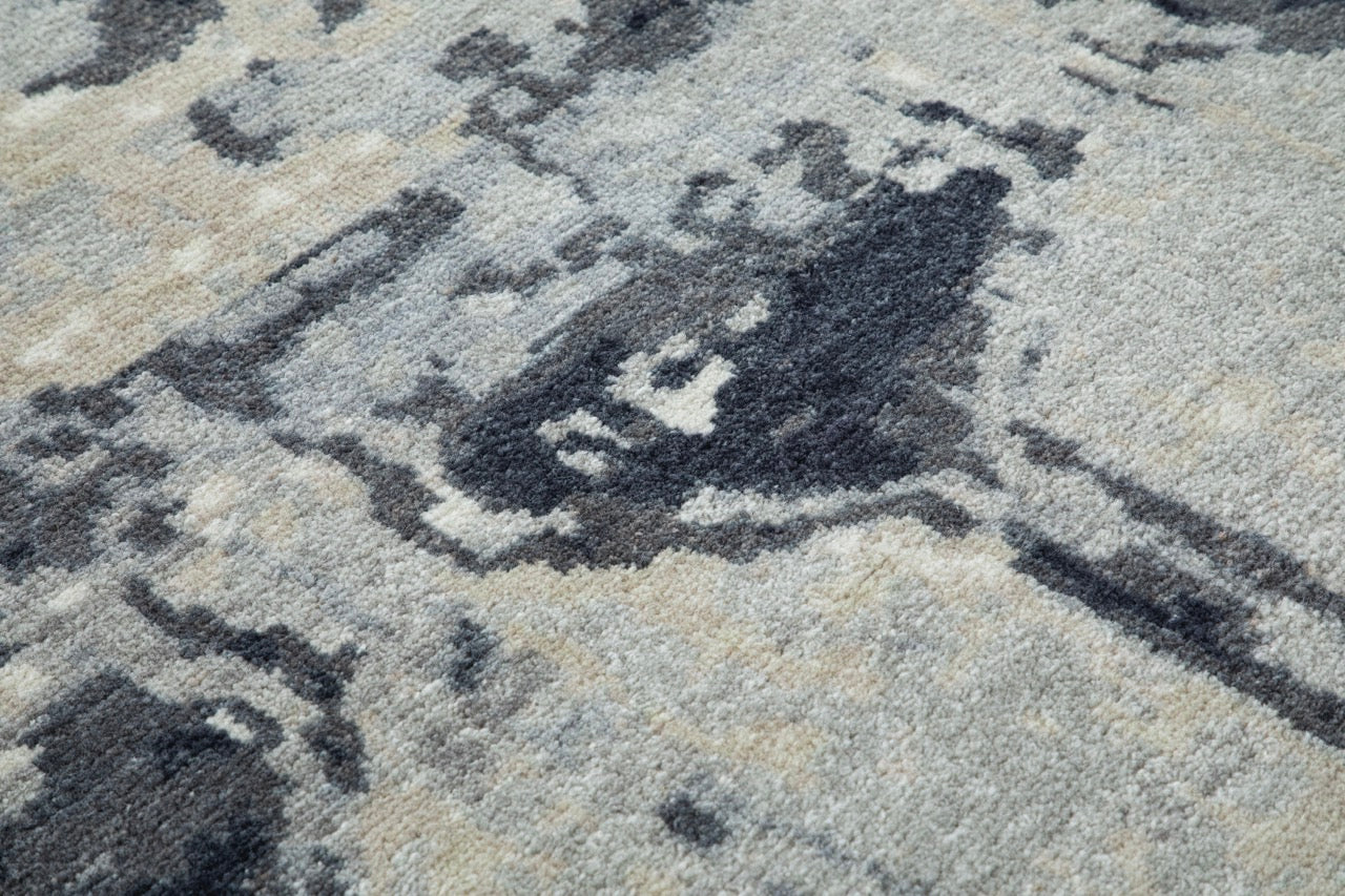 Hand Knotted/Amer/Grey/Blue