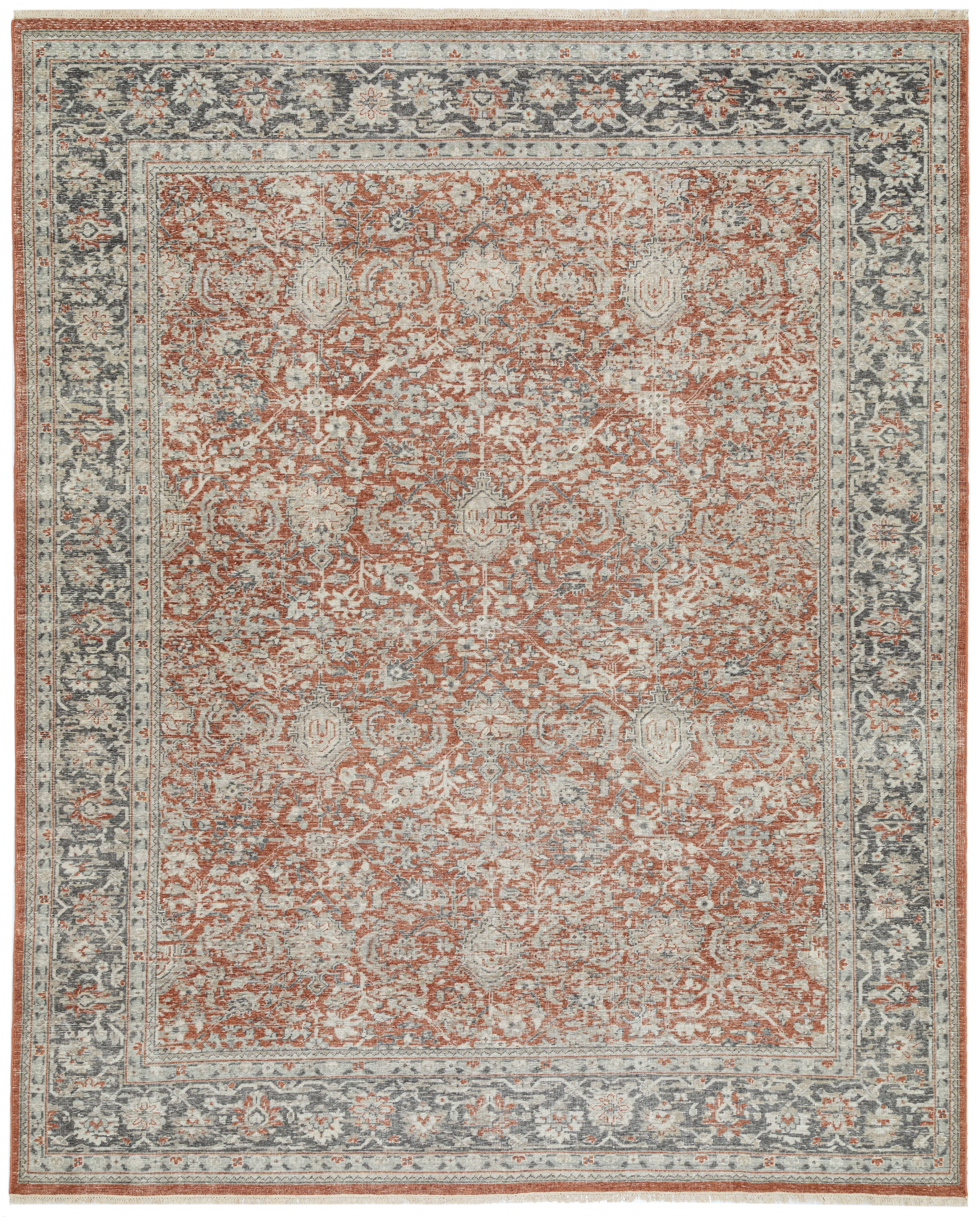 Hand Knotted/WOOT RUG/Rust