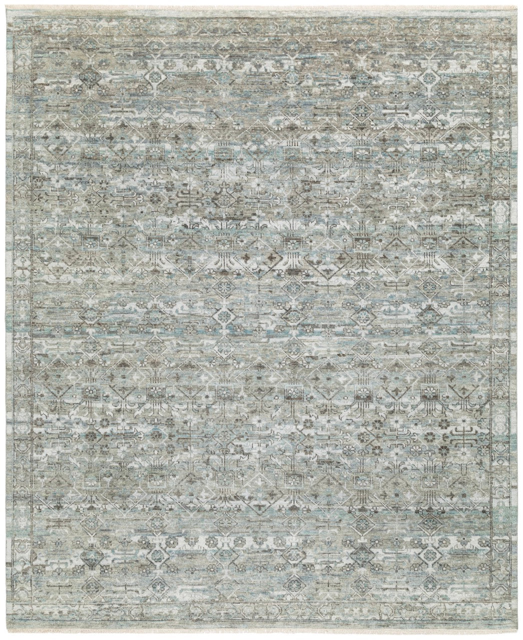 Hand Knotted/Karab/Blue/Baige