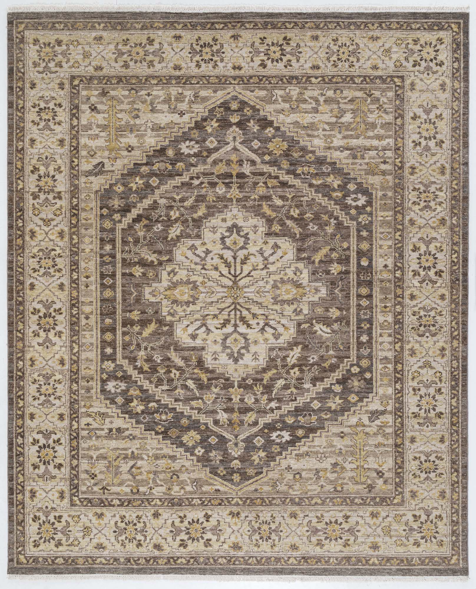 Hand Knotted/Raol Rug 2/Brown 2