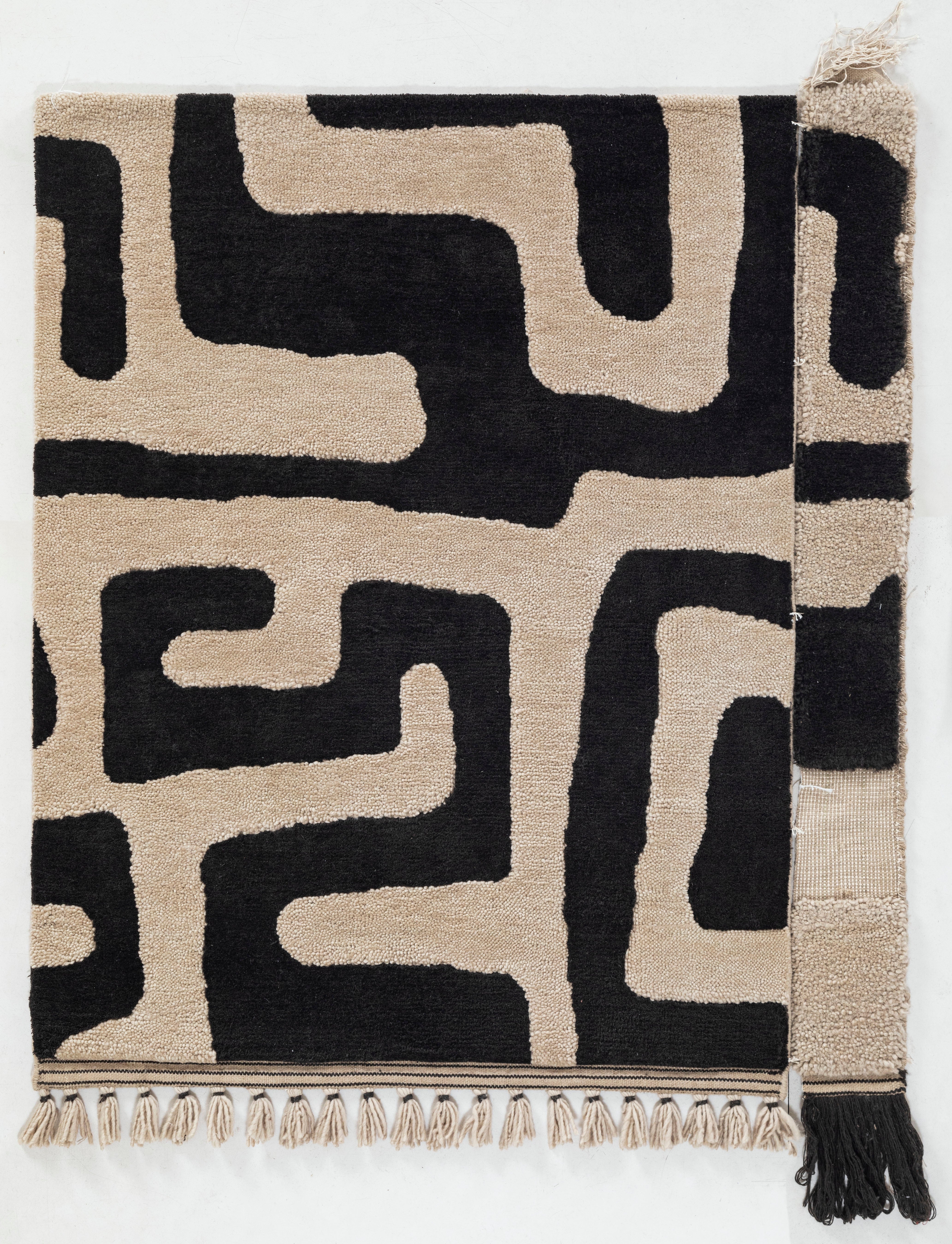 Hand Knotted/ISHANA/Brown Beige