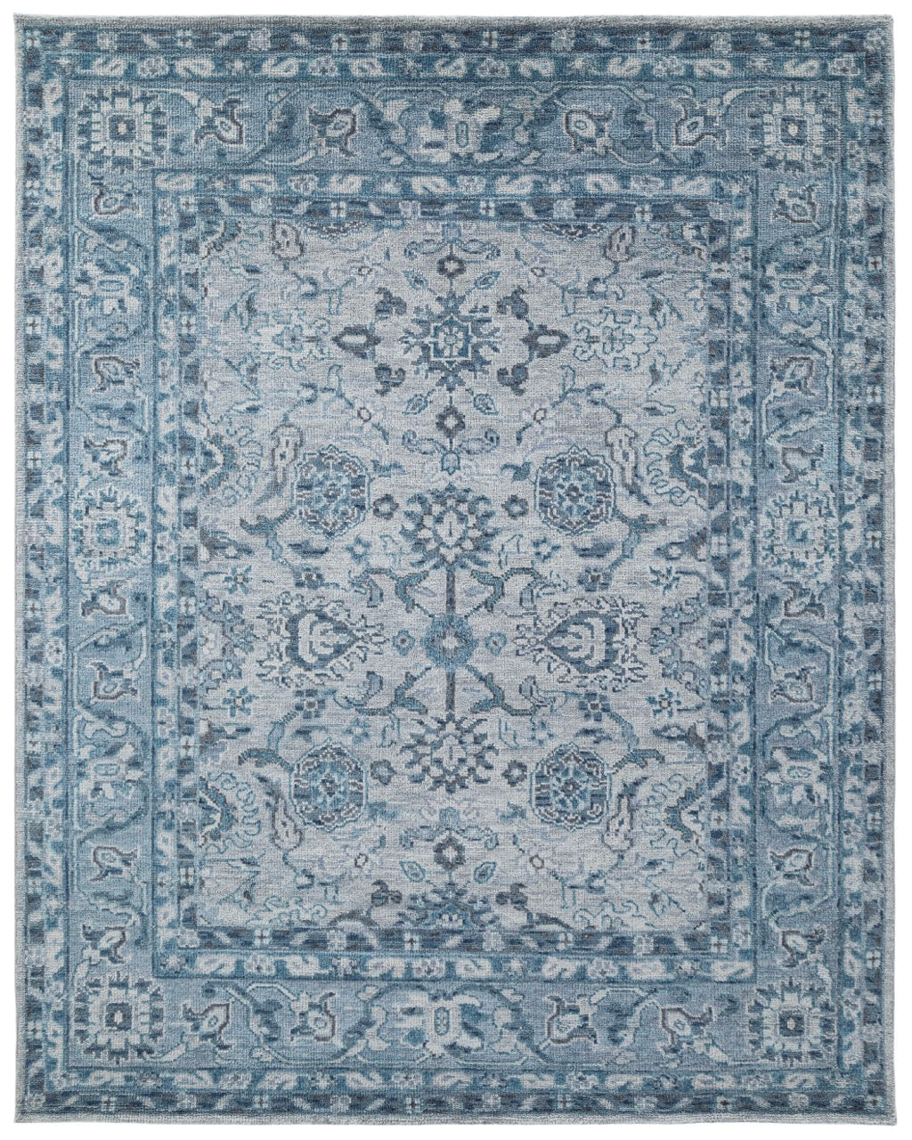 Hand Knotted/Amira/Grey/Lt Blue