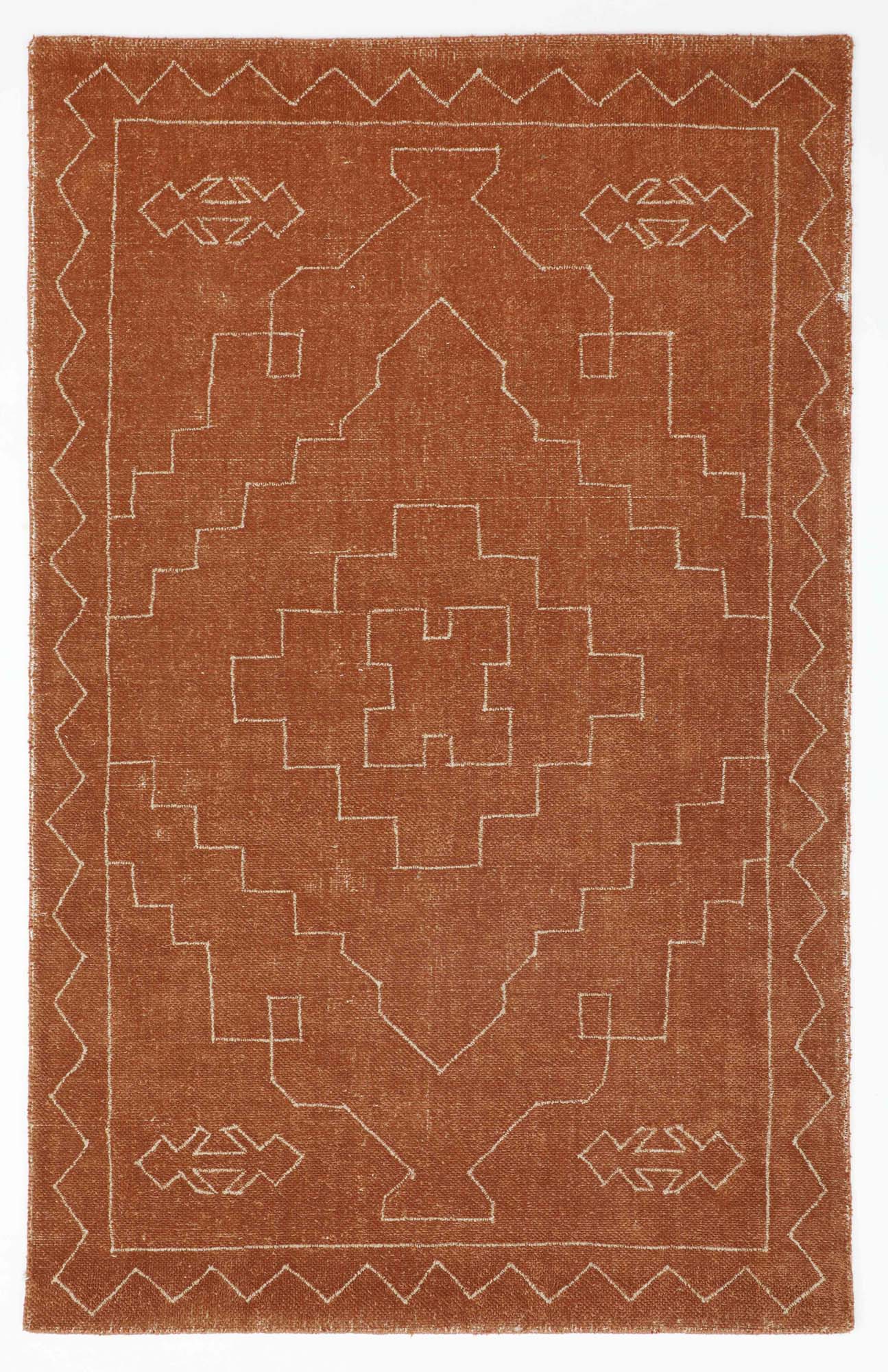 Handloom Rug 01/Heriz Rug/Rust