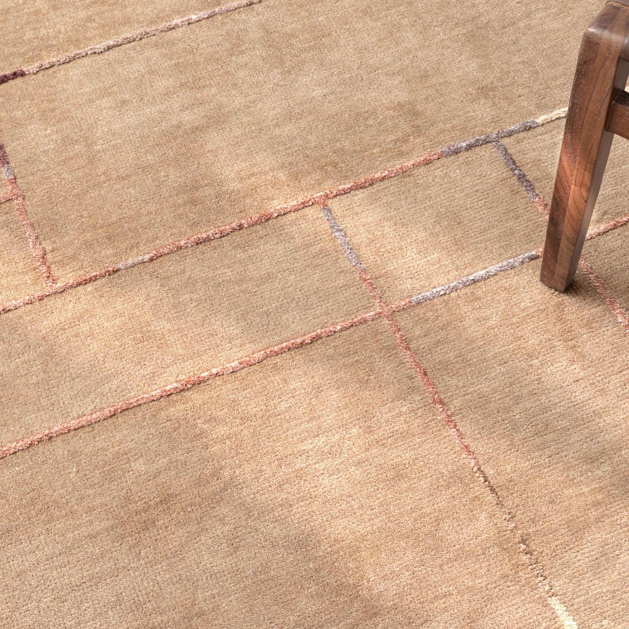 Hand Knotted Parallel Rug