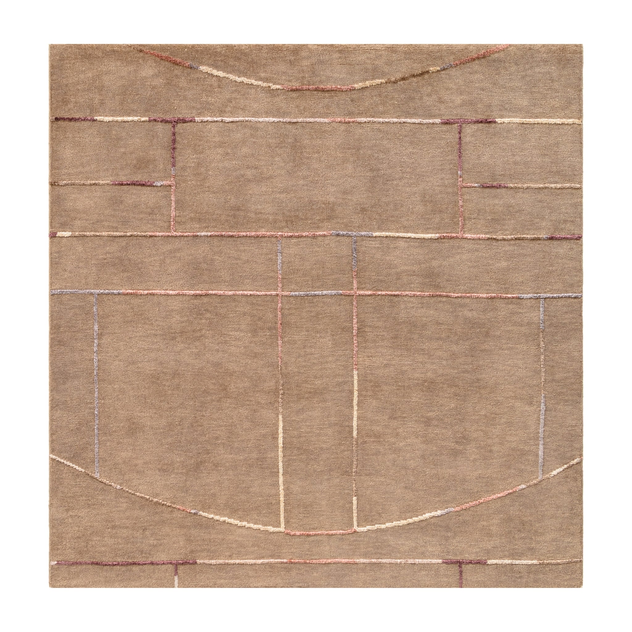 Hand Knotted Parallel Rug