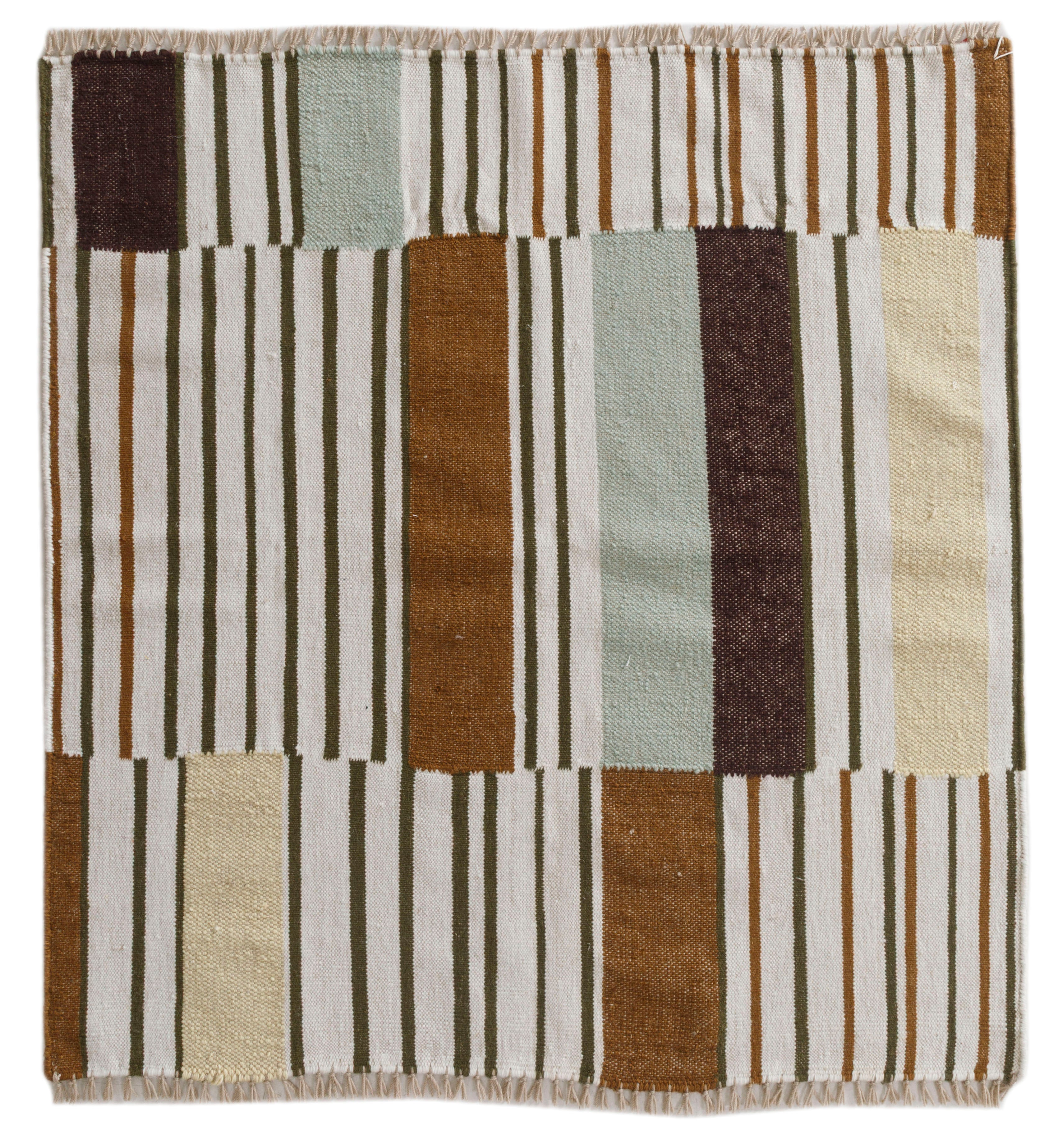 Dhurrie-Modern Graphic Wall Art 1-Ivory