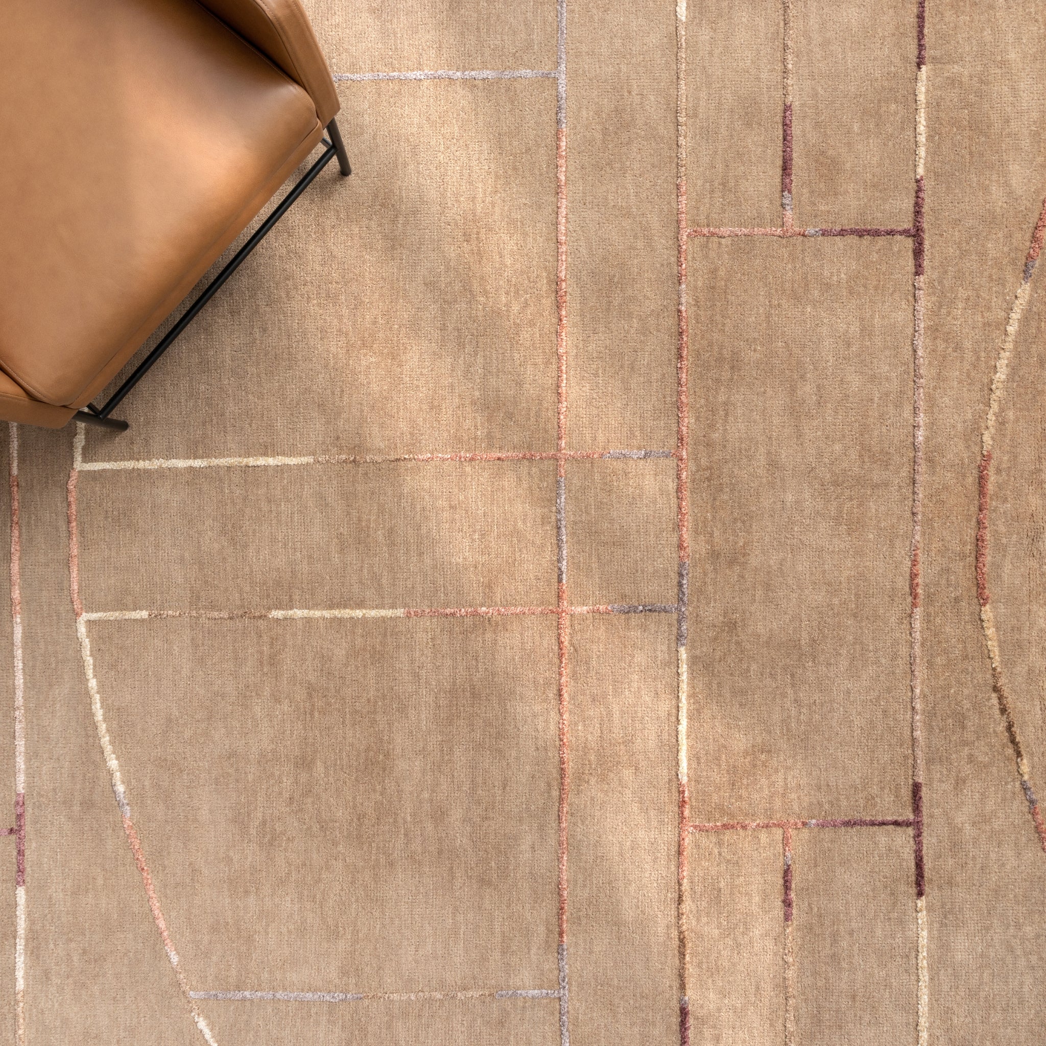 Hand Knotted Parallel Rug